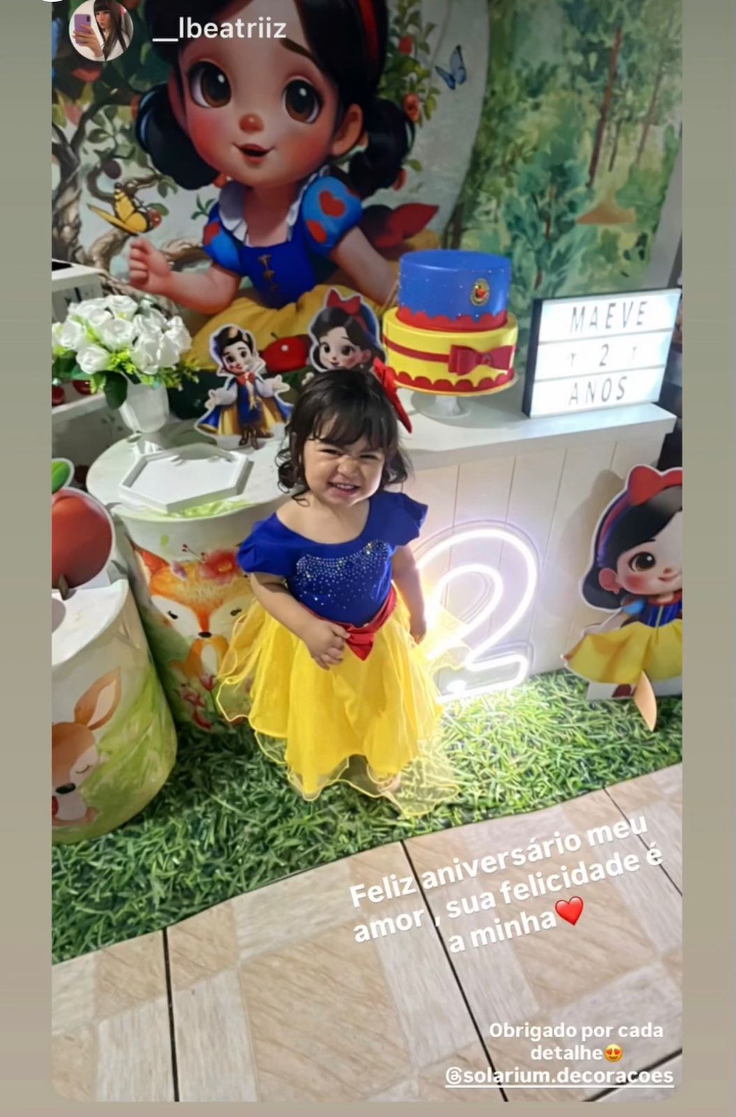 Relato cliente Maeve — Branca de Neve